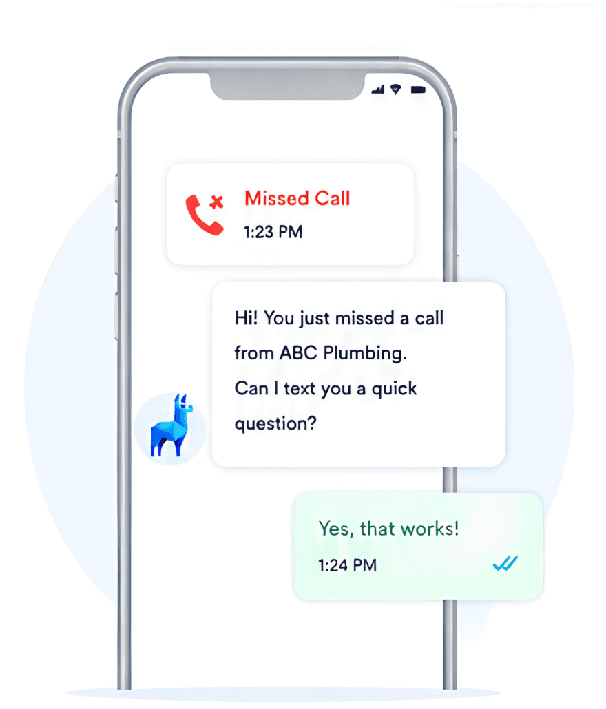 OlliLlama recovering a missed call by text
